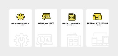 Web Tasarım çizgi Icon Set