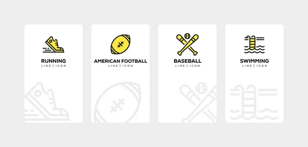 Sport Line Icon gesetzt — Stockfoto
