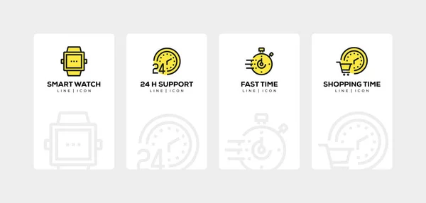 Час лінія Icon Set — стокове фото