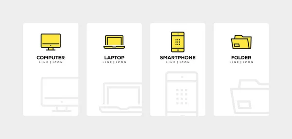 Universele Basic Line Icon Set — Stockfoto