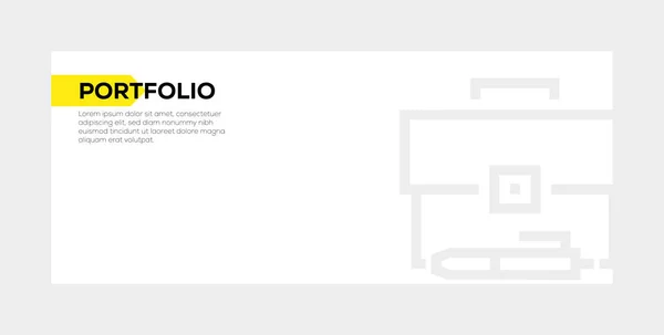 PORTFOLIO BANNER CONCEPT — Stock Photo, Image