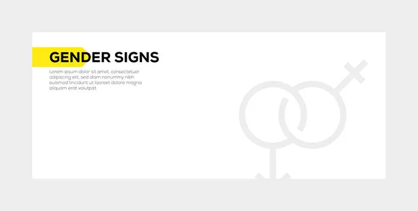 Cinsiyet işaretleri afiş kavramı — Stok fotoğraf