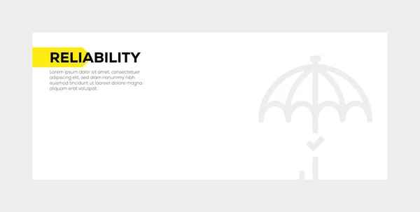 RELIABILITY BANNER CONCEPT — Stock Photo, Image