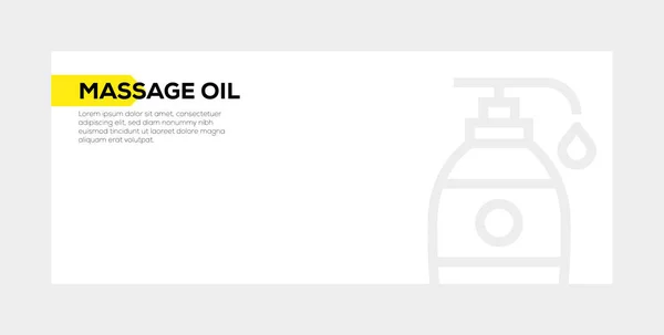 MASSAGE OIL BANNER КОНСЕПТ — стокове фото