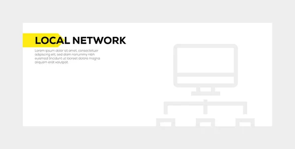 Helyi hálózati Banner koncepció — Stock Fotó
