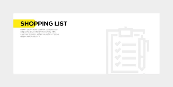 Shopping lista Banner koncept — Stockfoto