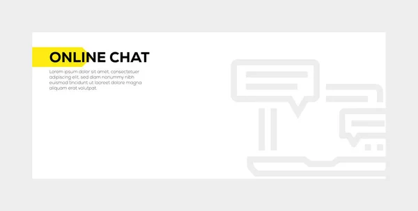 Online Chat Banner koncept — Stockfoto