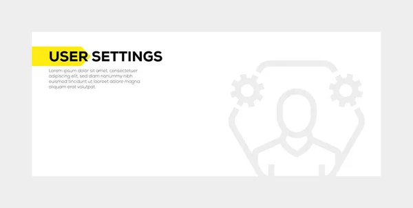 USER SETTINGS BANNER CONCEPT — Stock Photo, Image