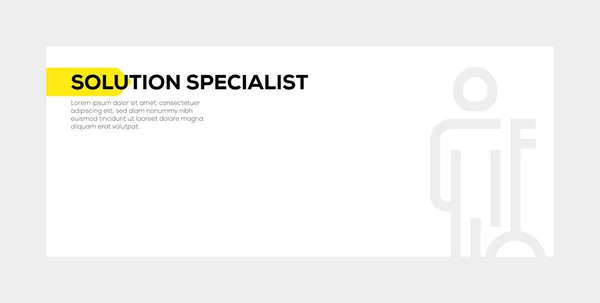 Oplossing Specialist Banner Concept — Stockfoto