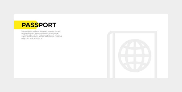 パスポート バナーのコンセプト — ストック写真