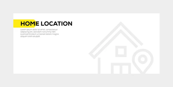 Az otthoni helyadatok Banner koncepció — Stock Fotó
