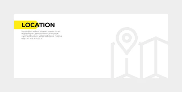 Location Banner Konzept — Stockfoto