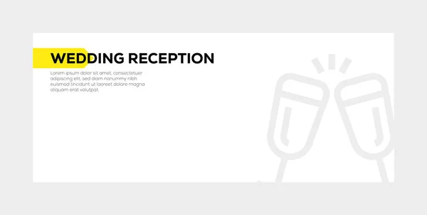 Bruiloft receptie Banner Concept — Stockfoto