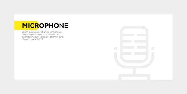 MICROPHONE BANNER CONCEPT — Stock Photo, Image
