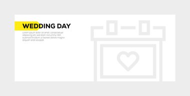 Düğün günü afiş kavramı