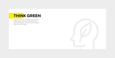 Yeşil afiş kavram düşünüyorum