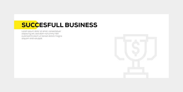 SUCCESFULL BUSINESS BANNER CONCEPT — Stock Photo, Image