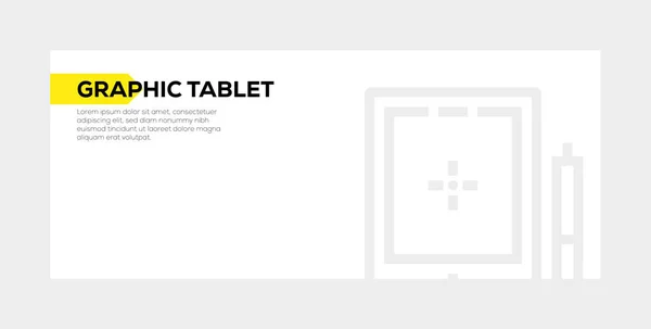 グラフィック タブレット バナーのコンセプト — ストック写真