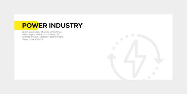 Moc průmyslu Banner koncepce — Stock fotografie