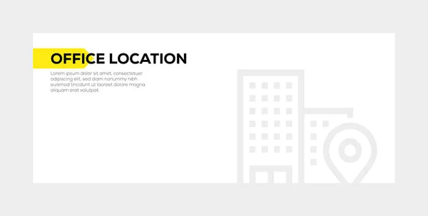 Office Location Banner Konzept — Stockfoto