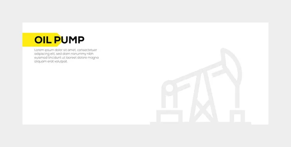 Olie pomp Banner Concept — Stockfoto