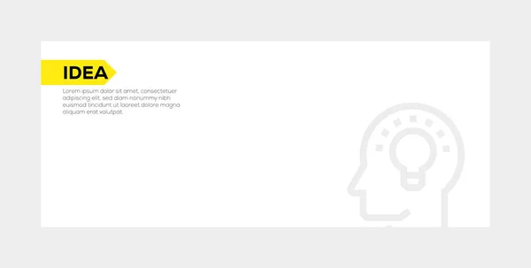 アイデア バナーのコンセプト — ストック写真