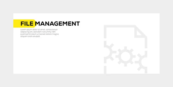 File Management Banner Konzept — Stockfoto