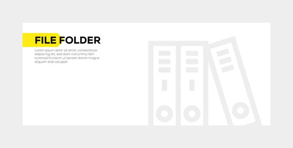 Dateiordner Banner Konzept — Stockfoto