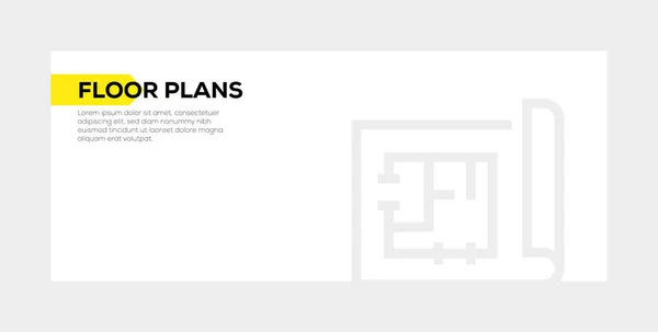 フロア プランのバナーのコンセプト — ストック写真
