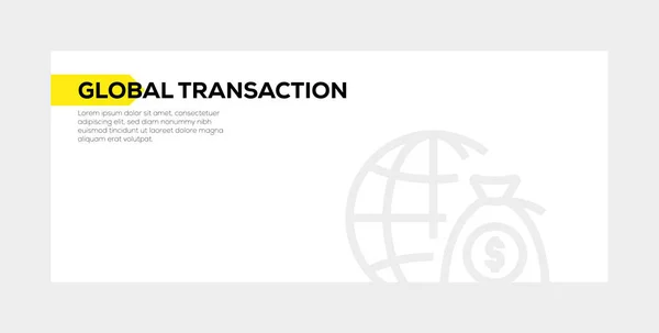 Bannière de transaction mondiale CONCEPT — Photo