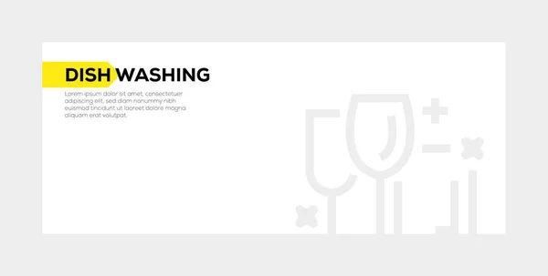 DISH WASHING BANNER CONCEPT — Stock Photo, Image