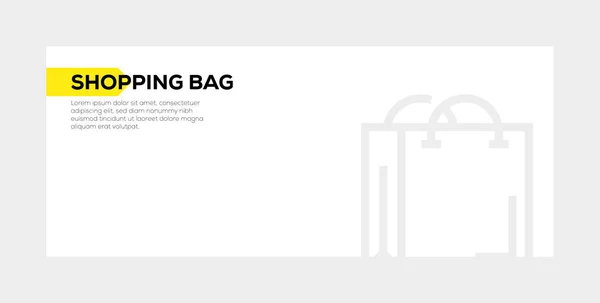 购物袋横幅概念 — 图库照片