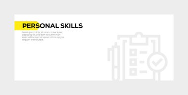 Kişisel becerileri afiş kavramı