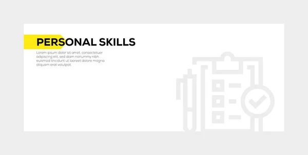 Persönliches Skills Banner Konzept — Stockfoto