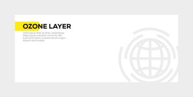 Ozon tabakası afiş kavramı