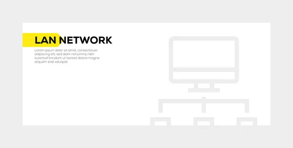 Концепція банер мережі LAN — стокове фото