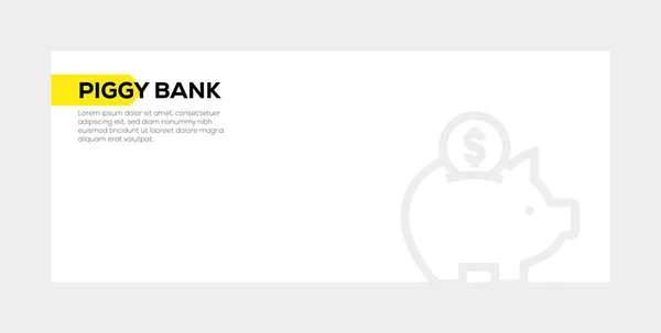 Piggy Bank Banner Concept — Stockfoto