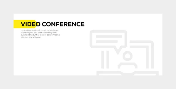 Videokonferenz-Banner-Konzept — Stockfoto