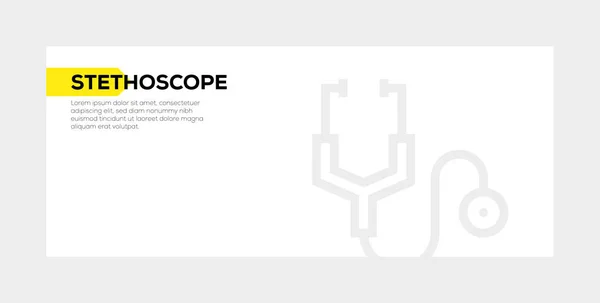 Stetoskop Banner koncept — Stockfoto