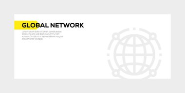 Küresel ağ afiş kavramı