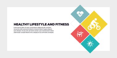 Sağlıklı Yaşam Tarzı ve Fitness Banner Kavramı