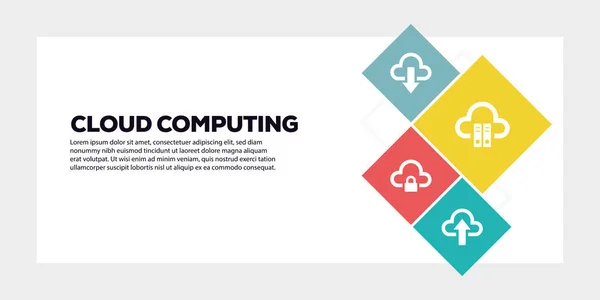 Cloud Computing Banner Konzept — Stockfoto