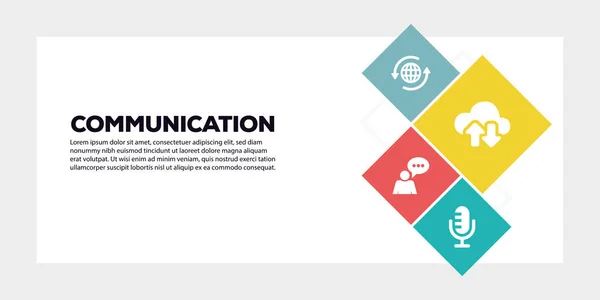 Banner communicatieconcept — Stockfoto