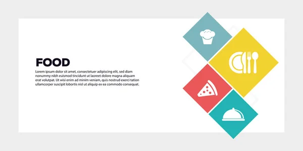 Voedsel Banner Concept — Stockfoto