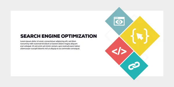 SEARCH ENGINE OPTIMIZATION BANNER CONCEPT — Stock Photo, Image