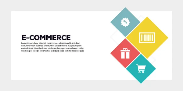 E-Commerce Banner Concept — Stockfoto