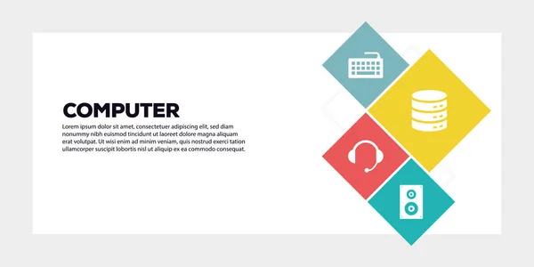 KOMPUTER BANNER CONCEPT — Stok Foto