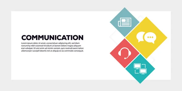 Banner communicatieconcept — Stockfoto