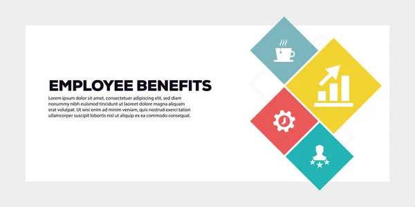 Employee Benefits banner concept — Stockfoto