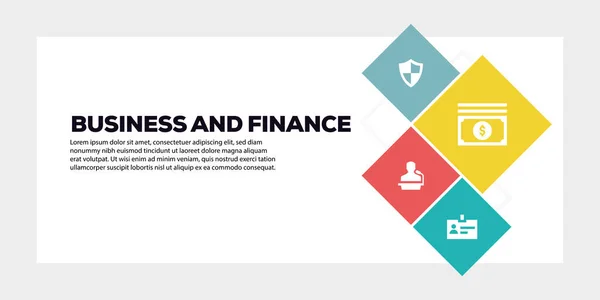 BUSINESS AND FINANCE BANNER CONCEPT — Stock Photo, Image